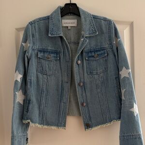 cupcakes & cashmere Blue Jean Jacket with Stars